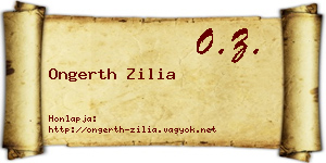 Ongerth Zilia névjegykártya